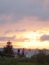 末吉公園からの夕日