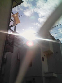 自宅から見える太陽