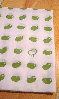 豆とひよこのてぬぐい