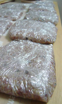 ラッピングされた玄米たち