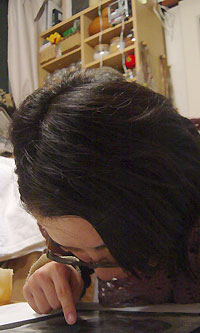 糊置きをするコトリちゃん