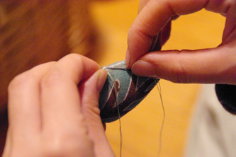 バードールを縫う