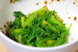 わさび菜のおひたし