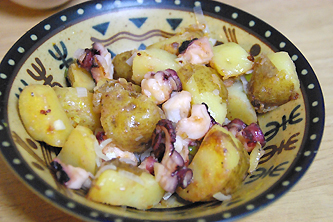 たことじゃがいもの料理